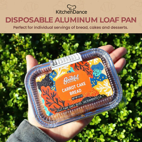 6  oz. Mini Colored Aluminum Loaf Pan w/ Lid - Case of 2000  #4004P KitchenDance