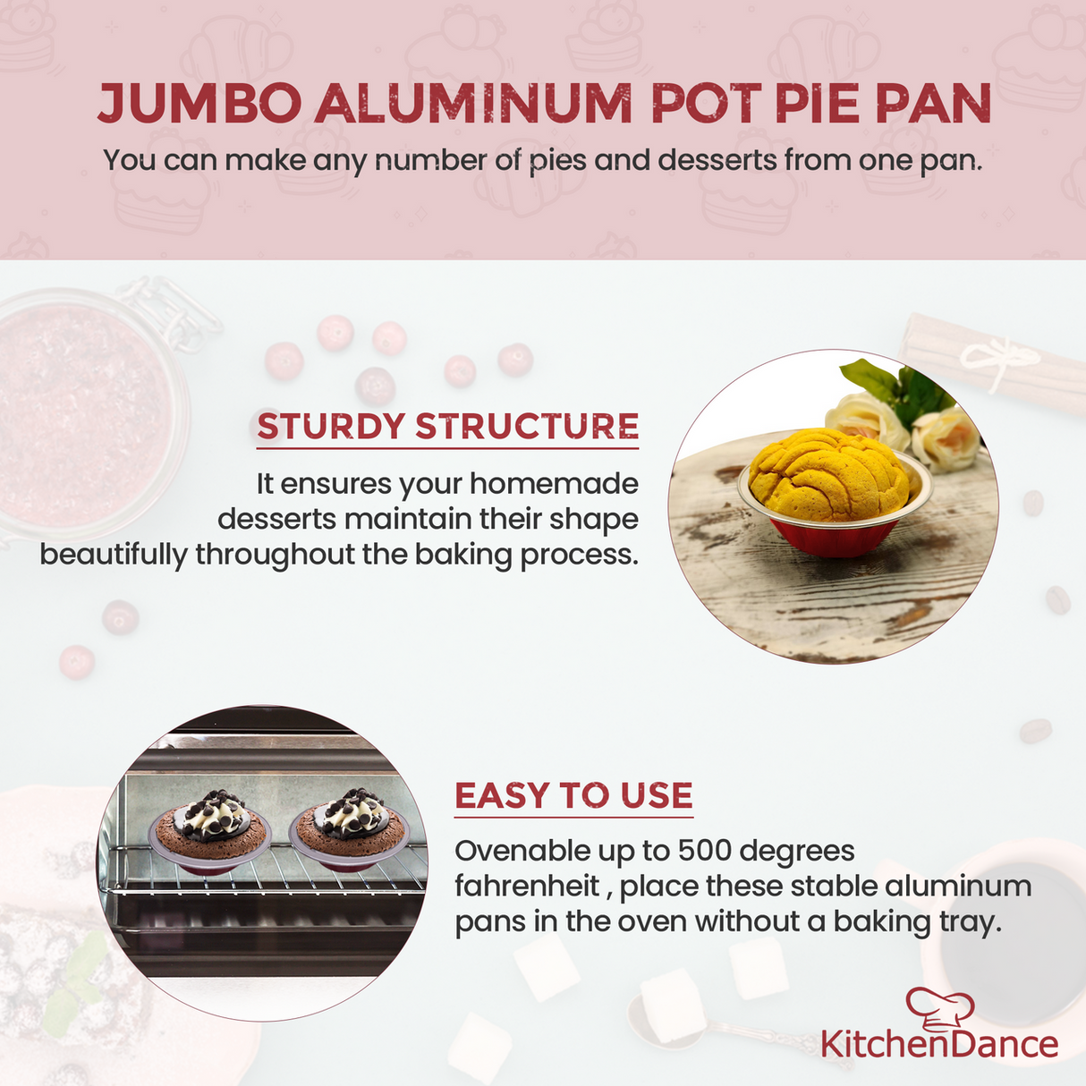 18 oz. Jumbo Disposable Aluminum Pot Pie Pan - Case of 600 -  #A57NL