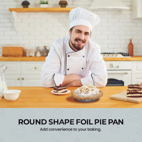9" Disposable Aluminum Foil Pie Pan - Medium Depth - Case of 500 - #901 Superior Aluminum