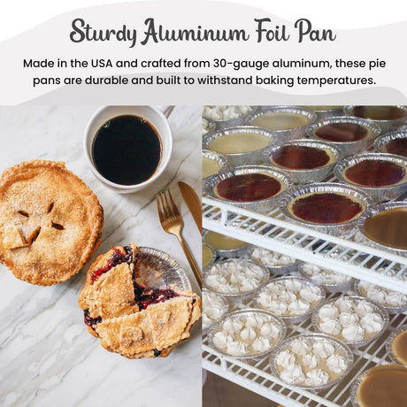5" Disposable 8 oz. Individual Size Foil Tart /Pie Pan Case of 1000 - #501NL Superior Aluminum