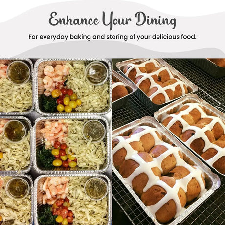 2¼ lb. Disposable Takeout  Pan with Plastic Lid - Case of 500 #250P Handi-Foil