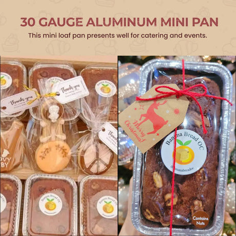 6  oz. Mini Colored Aluminum Loaf Pan w/ Lid - Case of 2000  #4004P KitchenDance