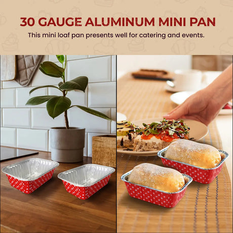 Colored Aluminum Foil 6 Ounce Mini Loaf Pan - Case of 2000  #4004NL KitchenDance