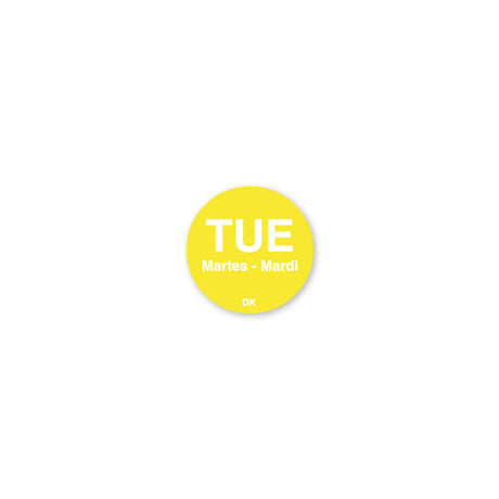 DuraMark™ 3/4" Trilingual Day of the Week Permanent Labels - Roll of 1000 DayMark Safety Systems