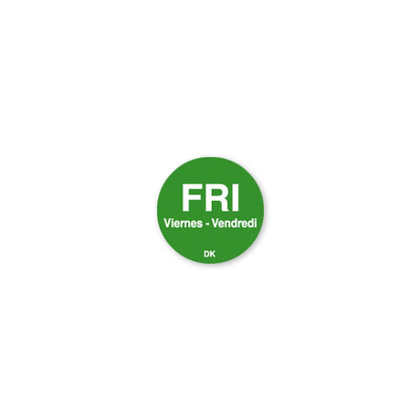 DuraMark™ 3/4" Trilingual Day of the Week Permanent Labels - Roll of 1000 DayMark Safety Systems