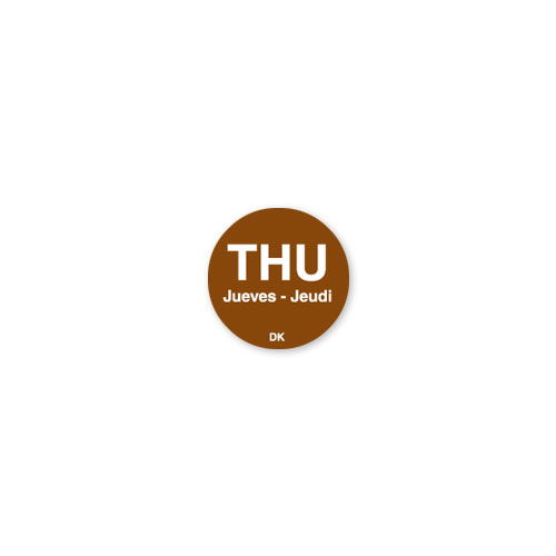 DuraMark™ 3/4" Trilingual Day of the Week Permanent Labels - Roll of 1000 DayMark Safety Systems