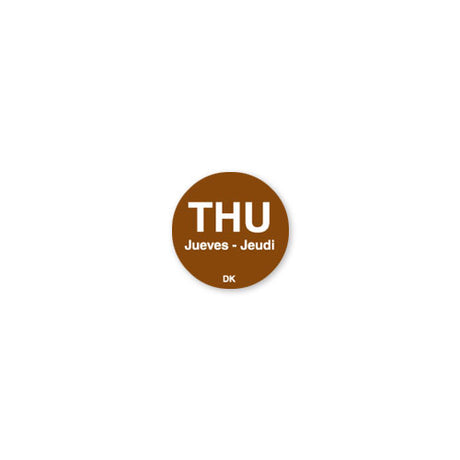 DuraMark™ 3/4" Trilingual Day of the Week Permanent Labels - Roll of 1000 DayMark Safety Systems