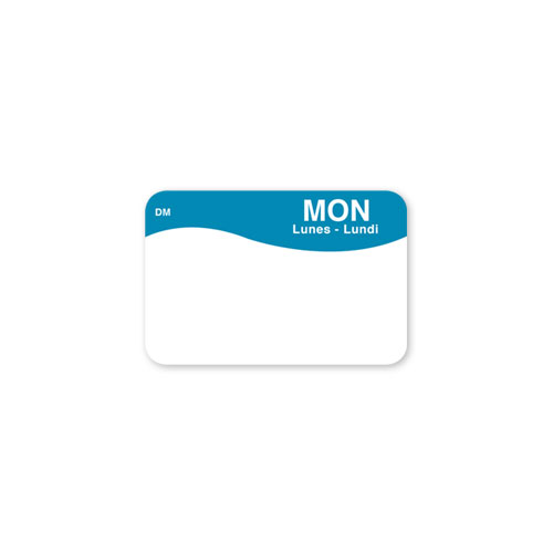 DissolveMark® Day of the Week Labels - Roll of 250 DayMark Safety Systems