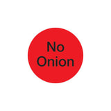 DuraMark 1" No Onion Deli Red Circle Label - Case of 24 - #IT111235