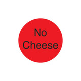 DuraMark 1" No Cheese Deli Red Circle Label - Case of 24 - #IT111238