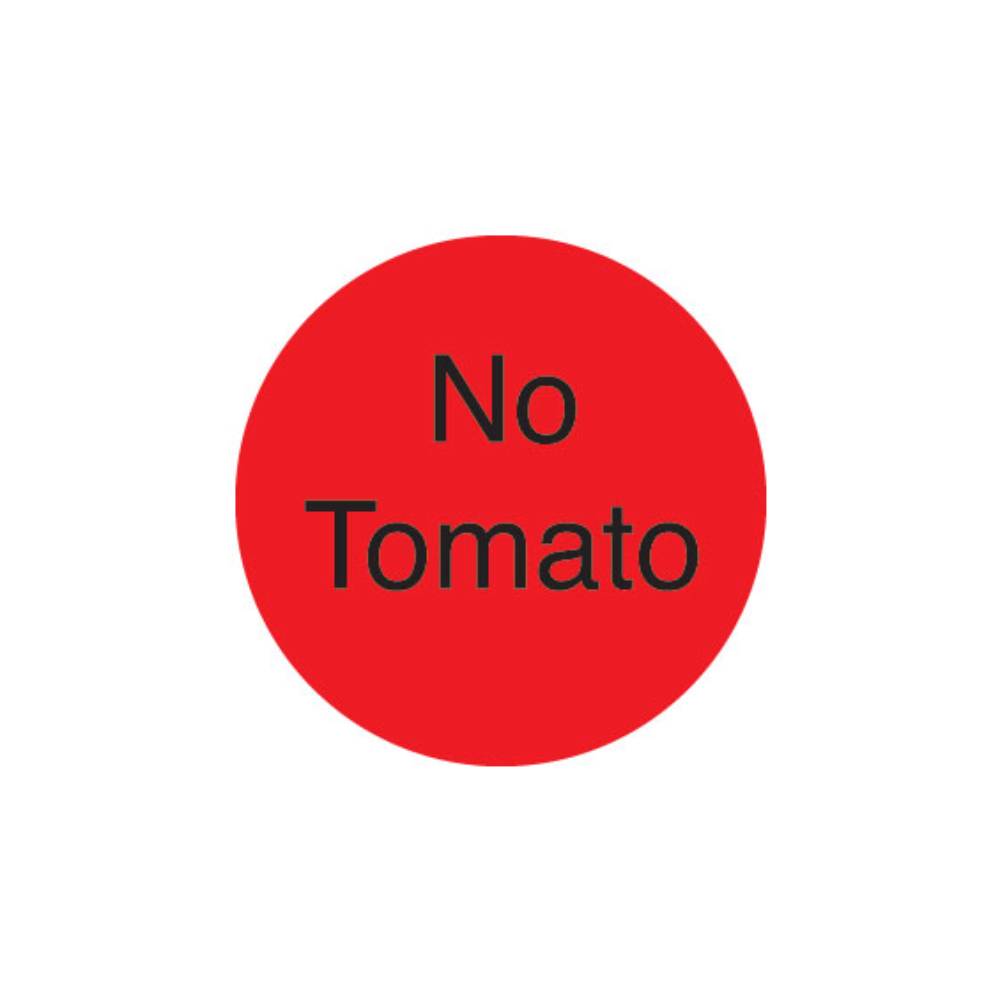 DuraMark 1" No Tomato Deli Red Circle Label - Case of 24 - #IT111240