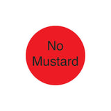 DuraMark 1" No Mustard Deli Red Circle Label - Case of 24 - #IT111241
