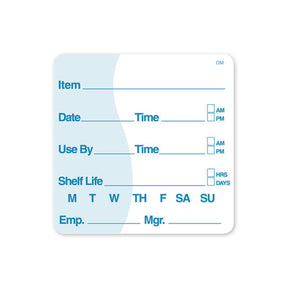 DissolveMark® 2x2 "Shelf Life/Use" By Food Labels - Roll of 250 - #IT112437 DayMark Safety Systems