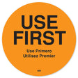 MoveMark™ 2" USE First Trilingual Removable Food Label - Roll of 500 - #IT114815 Wholesale Foil Pans