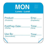 DayMark ToughMark 2 x 2 Day of the Week Shelf Life Labels