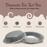 4¼" Disposable Small Foil Tart Pan - Shallow - Case of 1000  #416