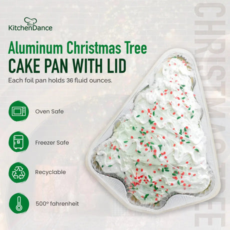 Christmas Tree Foil Pan with Plastic Dome Lid - Case of 100 - #9501XP Handi-Foil