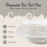 Molde para tarta o pastel de aluminio desechable de 5" y 8 oz con tapas a presión, caja de 1000, n.° 501P