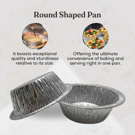 5¾" Disposable Aluminum Pot Pie Pan - Extra Deep - Case of 1000 -  #2400 Durable Packaging