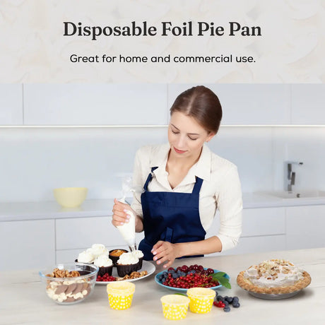 9" Disposable Aluminum Foil Pie Pan - Extra Deep - Case of 500 - #940 D & W Fine pack