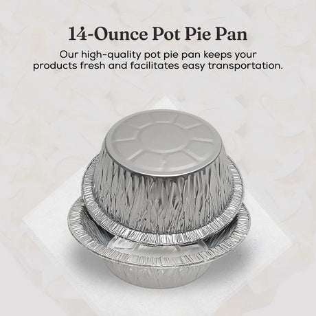 5¾" Disposable Aluminum Pot Pie Pan - Extra Deep - Case of 1000 -  #2400 Durable Packaging