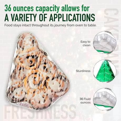 Disposable Christmas Tree Shaped Foil Baking Pan  NO lid- Case of 100 - #9501X Handi-Foil