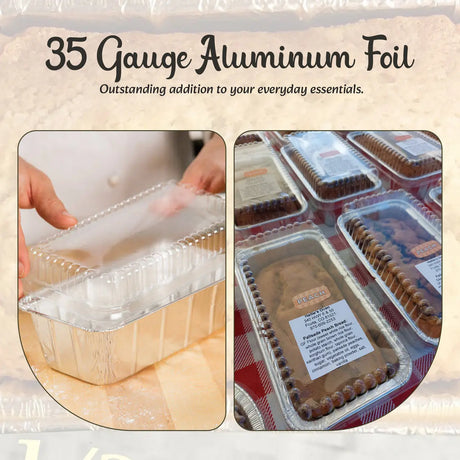 1½ lb. Foil Loaf Pan with Clear Dome Lid - Case of 500 - #208P D & W Fine pack