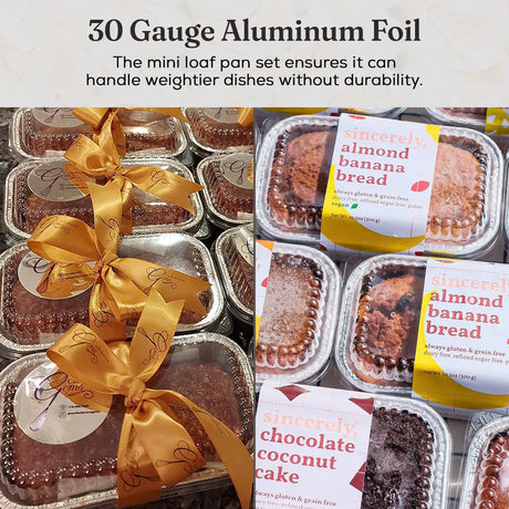 1 lb. Disposable Aluminum Mini Loaf Pan w/ Plastic Lid - Case of 200 - #5000P Handi-Foil
