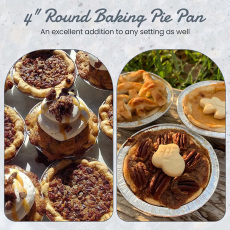 4" Disposable Foil Tart or Pie Pan w/ Dome Lid - Case of 2000  #1152P KitchenDance