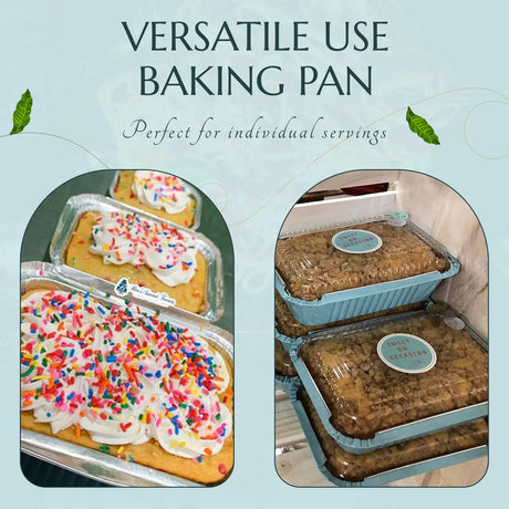 1½ lb. Shallow Oblong Foil Pan w/ Plastic Lid - Case of 1000  #6417P KitchenDance
