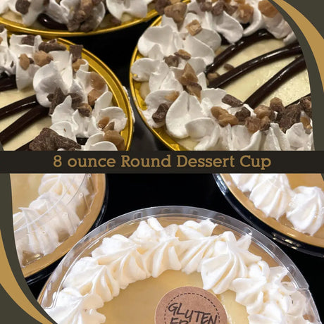 8 oz. Round Colored Disposable Foil Pan with Snap-on Plastic Lid - Case of 1000 - #A8P KitchenDance
