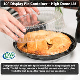 10" Plastic Pie Container with High Dome Lid - Case of 160 - #WJ45