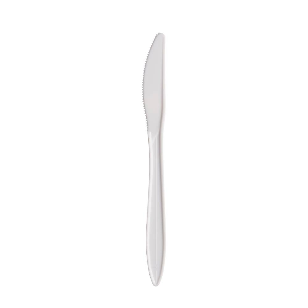 Medium Weight White PP Plastic Knife - Case of 1000 - #K6OW