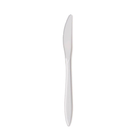 Medium Weight White PP Plastic Knife - Case of 1000 - #K6OW