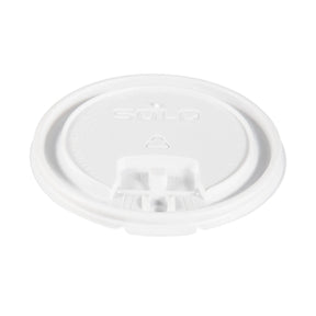 Dart Solo 10-24 oz. White PS Plastic Liftback 'n' Lock Lid - Case of 1000 - #LB3161-00007 Dart Container