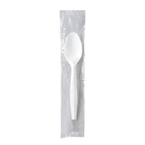 Medium Weight PP Individually Wrapped White Teaspoon - Case of 1000 - #MOW3-0007