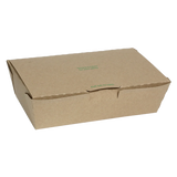 4S Tamper-Evident Kraft Paperboard OneBox Takeout Container - Case of 162 - #NOB04SKECTE