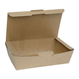 4S Tamper-Evident Kraft Paperboard OneBox Takeout Container - Case of 162 - #NOB04SKECTE