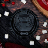 Dart 12-24 oz. Black HIPS Plastic Optima® Reclosable Lid - Case of 1200 - #OPT1224TGB