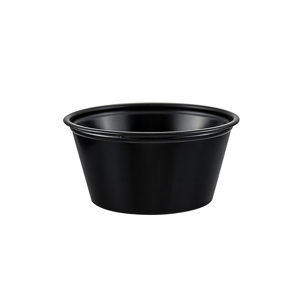 Dart Solo 2 oz. Plastic Black Portion Container - Case of 2500 - #P200BLK