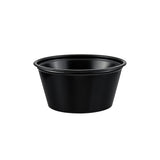 Dart Solo 2 oz. Plastic Black Portion Container - Case of 2500 - #P200BLK