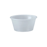 Dart Solo 2 oz. Translucent HIPS Plastic Portion Container - Case of 2500 - #P200N