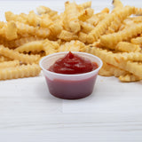 Dart Solo 3.25 oz. Translucent HIPS Plastic Portion Container - Case of 2500 - #P325N