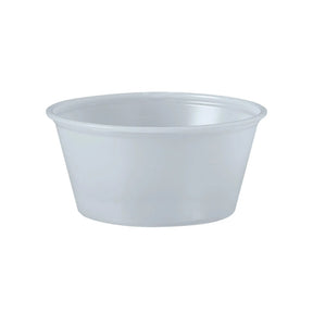 Dart Solo 3.25 oz. Translucent HIPS Plastic Portion Container - Case of 2500 - #P325N Dart Container