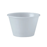 Dart Solo 4 oz. Translucent HIPS Plastic Portion Container - Case of 2500 - #P400N