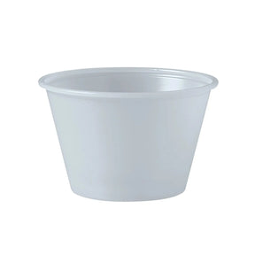Dart Solo 4 oz. Translucent HIPS Plastic Portion Container - Case of 2500 - #P400N Dart Container