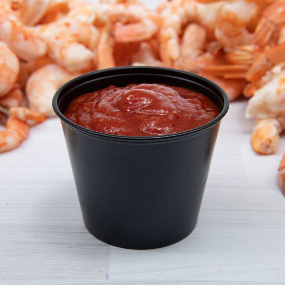 5.5 oz. HIPS Plastic Black Portion Container - Case of 2500 - #P550BLK
