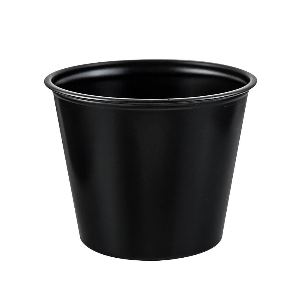 5.5 oz. HIPS Plastic Black Portion Container - Case of 2500 - #P550BLK