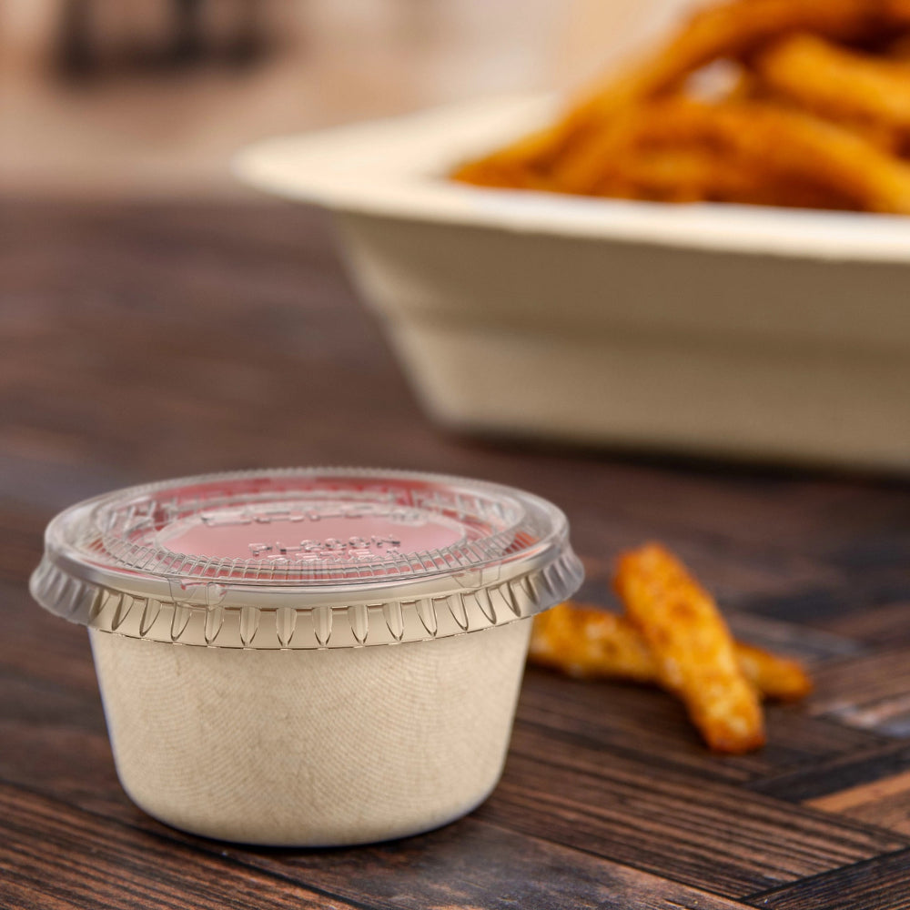 Dart ProPlanet™ 2 oz. PFAS-Free Fiber Portion Container - Case of 2500 - #PC2FBR