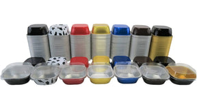 Plastic lid for 4" Square Colored Aluminum Foil Dessert Pan - Case of 1000 - #PL-A6 KitchenDance